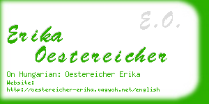 erika oestereicher business card